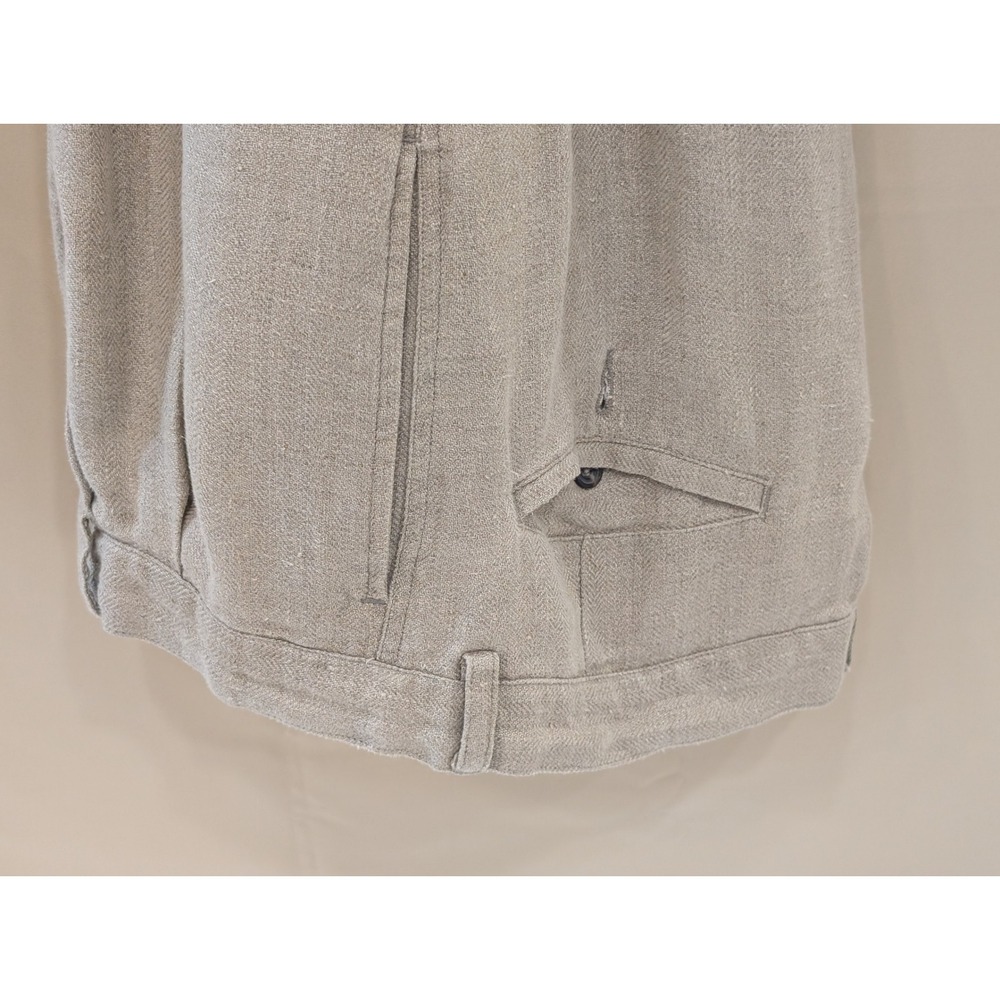 American Eagle Outfitters Men's 100% Linen Beige Dress Pants 38W 32L - Picture 2 of 6